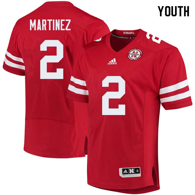 Youth #2 Adrian Martinez Nebraska Cornhuskers College Football Jerseys Sale-Red